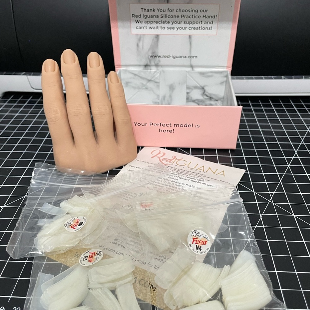 Red Iguana silicone practice hand you can pose